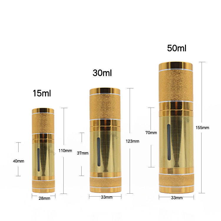 15가지 밀리람베르트 30Ml 50Ml 금 은메달 에어리스 펌프 로션 병 화장용 플라스틱 공기 없는 병