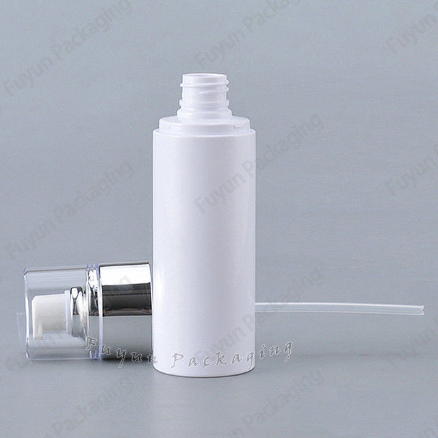 Fuyun Small Plastic Pump Bottles , Silver 4 Oz Plastic Bottle With Pump
