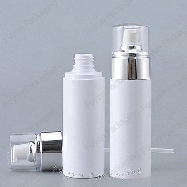Fuyun Small Plastic Pump Bottles , Silver 4 Oz Plastic Bottle With Pump