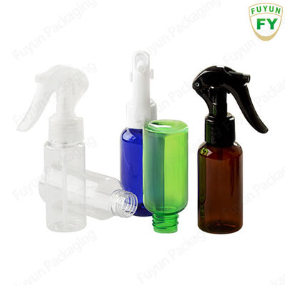 노즐 트리거 캡이 있는 50ml 투명 흰색 플라스틱 스프레이 병