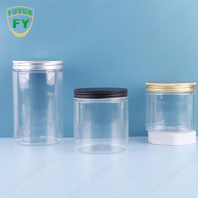 투명한 음식 저장 사탕 넓은 입 단지 백색 애완 동물 플라스틱 100ml 300ml