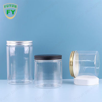 투명한 음식 저장 사탕 넓은 입 단지 백색 애완 동물 플라스틱 100ml 300ml