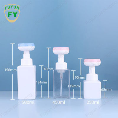 500ml 비누 거품 펌프 병 광장 빈 발 꽃 머리 병