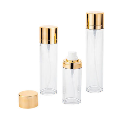 금 모자 빈 애완 동물 살포 병 50ml 원통 모양 화장용 포장