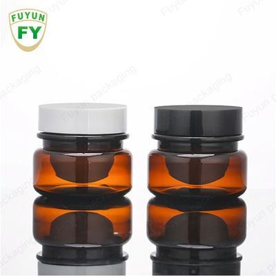 백색 까만 뚜껑을 가진 도매 화장용 식품 포장 30ml 호박색 까만 애완 동물 플라스틱 화장용 크림 단지
