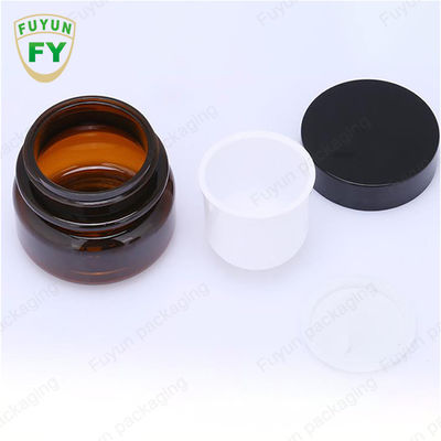 백색 까만 뚜껑을 가진 도매 화장용 식품 포장 30ml 호박색 까만 애완 동물 플라스틱 화장용 크림 단지