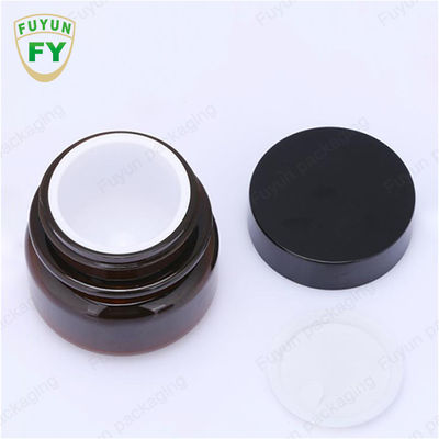 백색 까만 뚜껑을 가진 도매 화장용 식품 포장 30ml 호박색 까만 애완 동물 플라스틱 화장용 크림 단지