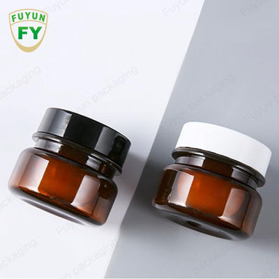 백색 까만 뚜껑을 가진 도매 화장용 식품 포장 30ml 호박색 까만 애완 동물 플라스틱 화장용 크림 단지