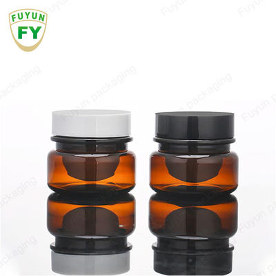백색 까만 뚜껑을 가진 도매 화장용 식품 포장 30ml 호박색 까만 애완 동물 플라스틱 화장용 크림 단지