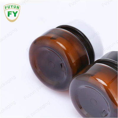 백색 까만 뚜껑을 가진 도매 화장용 식품 포장 30ml 호박색 까만 애완 동물 플라스틱 화장용 크림 단지