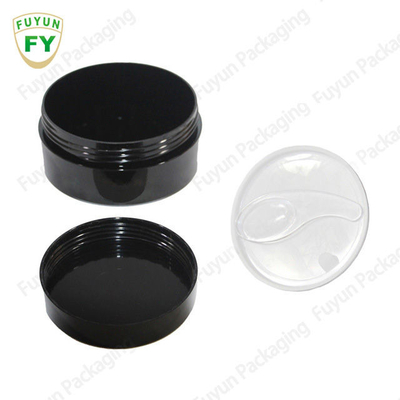 Fuyun 100ml/100g/3.4oz cosmetic packaging clear black pet plastic cream jar with plastic lid