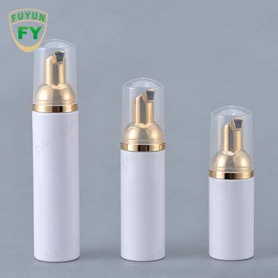 명확한 모자를 가진 30ml 50ml 80ml 금 거품 펌프 병