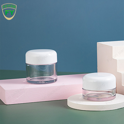 백색 모자 30ml 50ml를 가진 플라스틱 빛나는 손 눈 얼굴 스킨케어 크림 단지