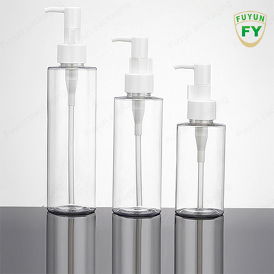 바디 오일 용 160ml 200ml 투명 PET 플라스틱 펌프 병