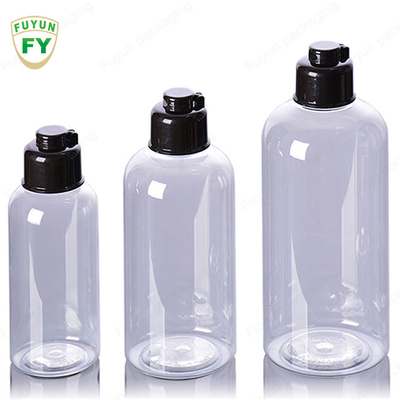 까만 모자를 가진 156mm 고도 빛나는 짜기 토너 플라스틱 병