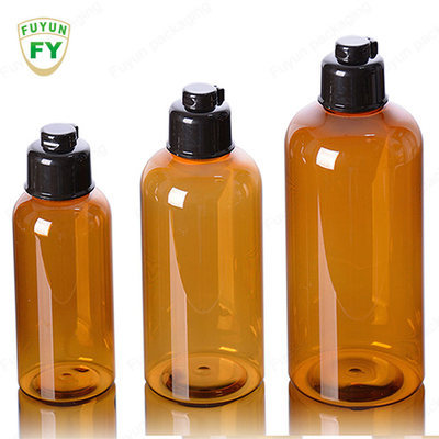 까만 모자를 가진 156mm 고도 빛나는 짜기 토너 플라스틱 병