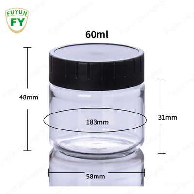 백색 모자를 가진 60ml 100ml 스킨케어 플레스틱 포장 단지