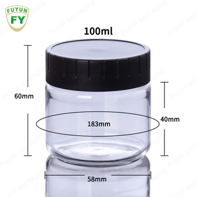 백색 모자를 가진 60ml 100ml 스킨케어 플레스틱 포장 단지